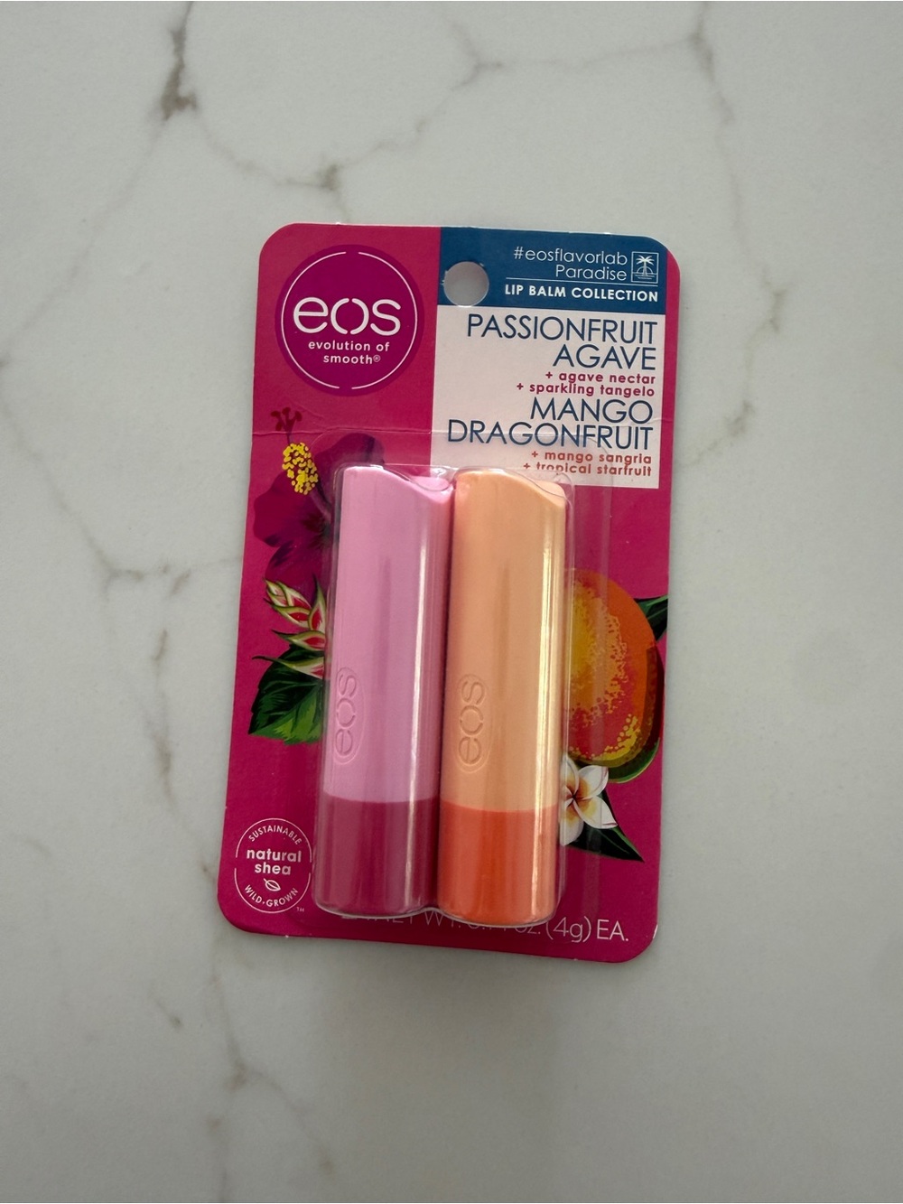 eos Dual Pack Lip Balms - Pink & Peach Cylinders